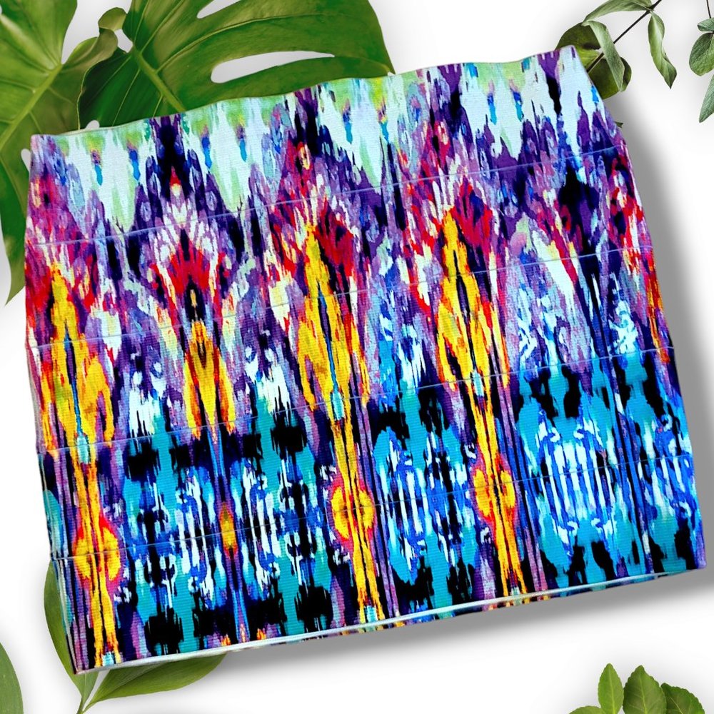 Neoprene Mini Skirt - Abstract Watercolor sz Small